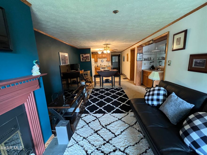 2 bed 2 bath unit in the Allegheny Mountains at Blue Knob All Seasons Resort has everything you need.  Fully furnished. * One bathroom was in the process of being redone.  Buyer will need to complete.  Walking distance to indoor pool/hot tub, outdoor pool and The Club House Bar & Grille. Blue Knob is the 2nd highest mountain and highest skiable mountain in Pennsylvania! In addition to an array of winter activities, Blue Knob also has a full-service all seasons Conference Center for weddings and events, they also offer golf, swimming and multitude of trails for hiking, running, and mountain biking. Visit https://blueknob.com/activities-events/ to see all the fun events that are happening at Blue Knob. $292.00/ Mo HOA fee includes: pools, hot tub and gym area, tennis and pickle ball courts, building, property maintenance & garbage. *Conference center, Golf and Ski resort is not included in HOA fee. *