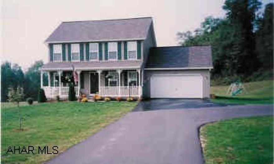 Two-story vinyl sided home in prestigious Juniata Mills Development. Large family room w/gas fireplace, master bedroom w/walk-in closet and bath.  Electric dog fence.