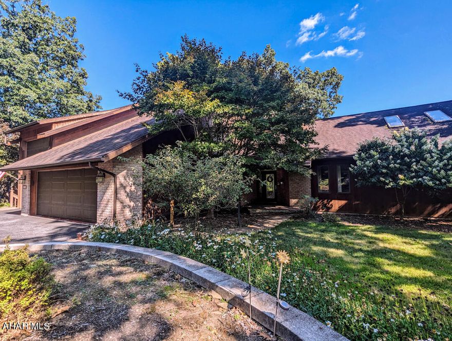 Cedar and Brick contemporary style home with .422 acre of ground, nestled on the hilltop overlooking the town of Bedford This home has a spectacular view in the Fall and Winter. Walk through the front door to a wall of windows and open concept , kitchen/breakfast nook/dining/living area. Granite counters in the state of the art kitchen, beautiful oak hardwood floors. Primary bedroom on this floor with huge bath, sunken soaking tub, sauna, and shower area, also a large walk-in closet. Den /office also on main level. The garage has space for 2 cars and an oversized extra high door with space for parking your RV, boat or lots of extra cars for the car enthusiast. Garage leads into the mud room, laundry area with a half bath. As you go down the steps to the totally finished basement you come to a craft or office area that overlooks the lower level.
Lower level has lots of windows, family room with gas fireplace, Bedroom with bathroom and laundry area. Another bedroom area that has an upper and lower level , sellers call it the kids dormitory and it has its own bathroom.  Second full kitchen on lower level as well. Outside has upper and lower decks , upper deck has a covered eating and grilling area. Lower deck has an area for a hot tub with hook ups available. Do not miss this beautiful home that has so vey much to offer!
Open House Sat. Sept 9th 10:30am-12pm, Buyers and Realtors all welcome!!