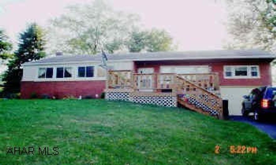 Lovely 3BR 1BA rancher on 100x200 size lot. Full basement unfinished. Nice front deck. Bonus room over garage.