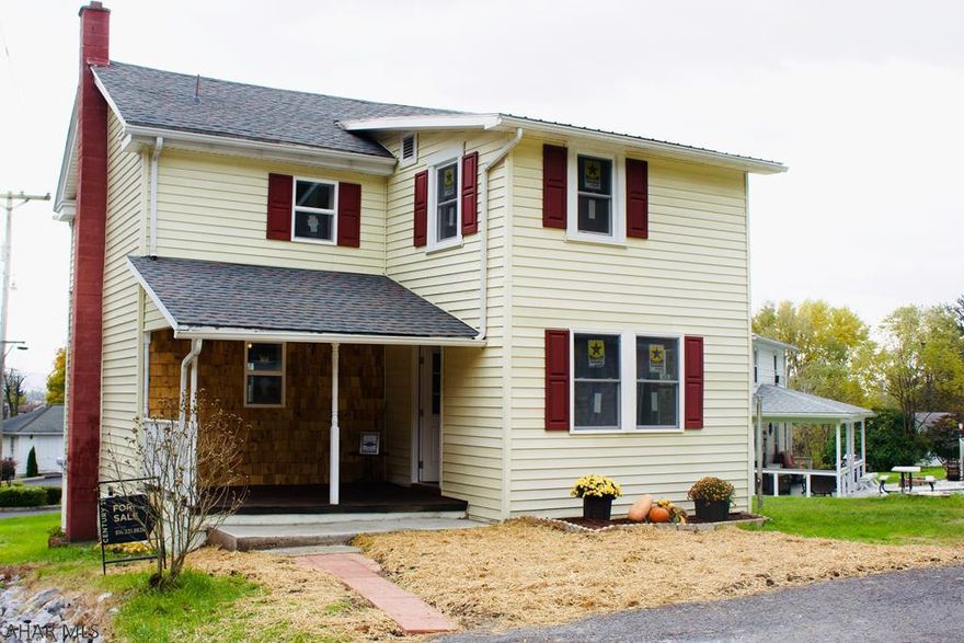 Experience the joys of country living in this newly remodeled, Early-American, 2-story home! Renovated in the "modern-farmhouse" style, this 3 bedroom, 1.5 baths with detached 2 car garage is just waiting for a new settler. All of this character and charm is located on .5 acres halfway between Altoona and State College via I-99. The first floor includes a Dining Room, Living Room, Kitchen, Laundry, and Half Bath. The second floor houses the 3 Bedrooms, Full Bath, and walk-up attic access. Side-by-side with centuries-old hand-hewn logs are new features, such as new sand mound, all new windows, and exterior doors, all new plumbing, the majority of electrical replaced, light fixtures, bedroom carpeting, Pergo engineered hardwood downstairs, new drywall and paint, and much more! Call today!