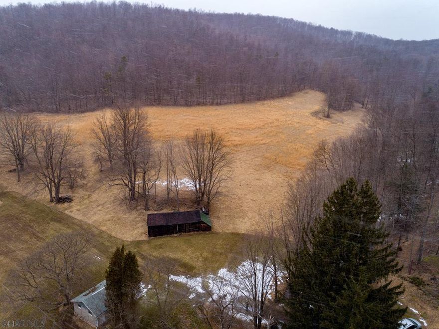 112.53 acres located off Homers Gap Road, Logan Township.  Ideal for hunters, horses, and farming.  Located beside the Homers Gap Reservoir - Hay field for farming or grazing or horse - wooded area extends up 1.5 miles up into woods and over to neighbor on right.  Home has no value but is on septic and well.  2 concrete buildings, shed and old barn.  House is duplex, 3 bedrooms, 2 baths.  Appraisal on file. 3 parcels included - 15.17ac and .96ac and 96.4ac. of the 96.4 acres 5-6 acres has been used for farming /pasturing.  Ariel shots are on line.