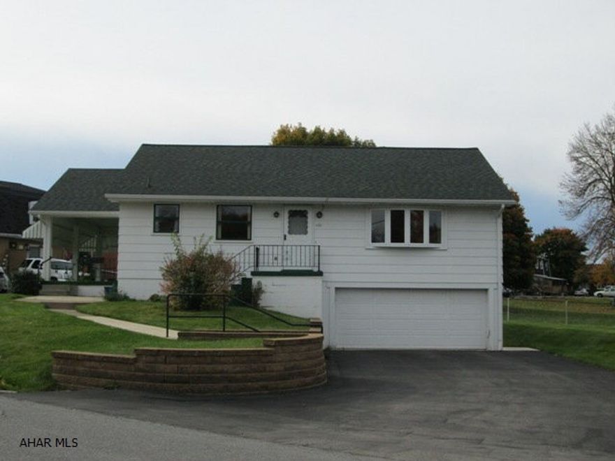 Pleasant Valley. Well maintained one story with oversized garage. This home features two updated baths, C/A, baseboard hot water heat and all appliances included. Great side patio too.