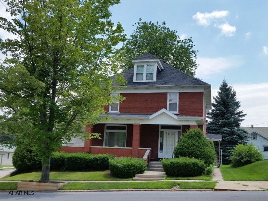Beautiful spacious brick home in Roaring Spring Boro with lots of character, first-floor laundry & den, newer furnace & carpeting on corner lot with rear alley & 2-car garage. J-343.