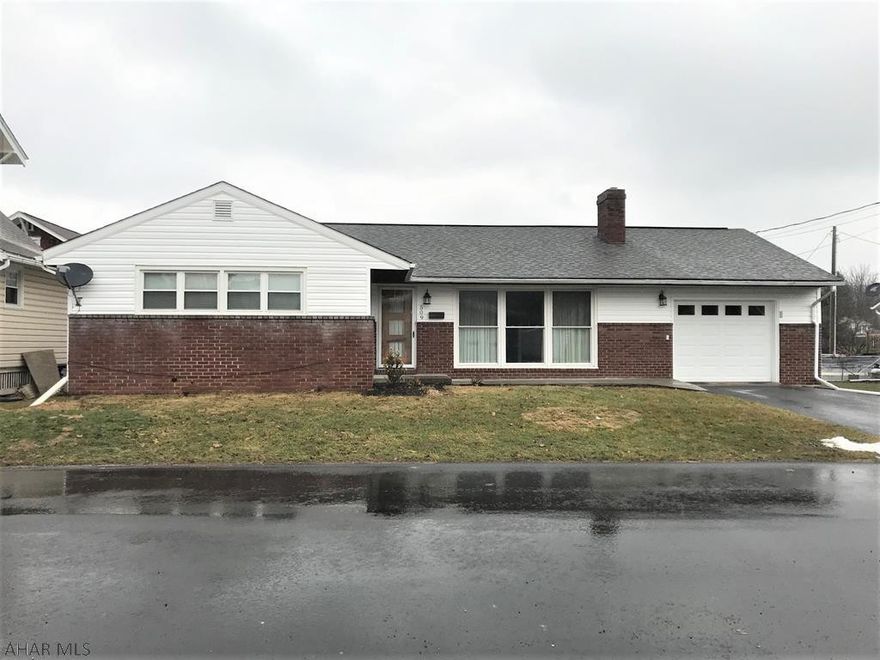 Well maintained ranch home just blocks from the downtown area.  Updated kitchen, hardwood floors, architectural shingle roof, thermo pane replacement windows, oil forced air heat and central air.  Large living room with oversized windows and wood burning fireplace, dining area, kitchen, three bedrooms and a full bathroom.  The basement is partially finished with a rec room, bedroom and 1/2 bath. One-car attached garage, front porch, paver patio and a level rear yard.  Move-in ready!!