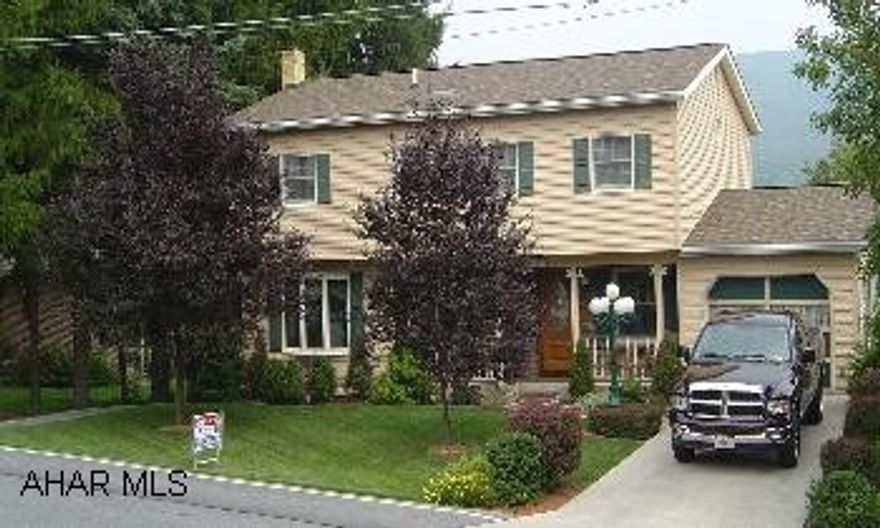 Spacious 3 BR, 2 BA, LR, Formal DR with hardwood floors, Oak kit w/breakfast bar and Jenn-Air range, 1st Floor BA, luxurious 2nd floor BA w/Jacuzzi tub, double sink, tile, skylight & chute.  FR walkout to Harley designed patio, Exercise rm, Laundry, Pellet stove, Abundant closets & storage, Central Air, Deck, Garage, Shed, Workshop, basketball area, lot 62x120, Pear trees...$169,000.   Call Janet Burley 814-942-3112.