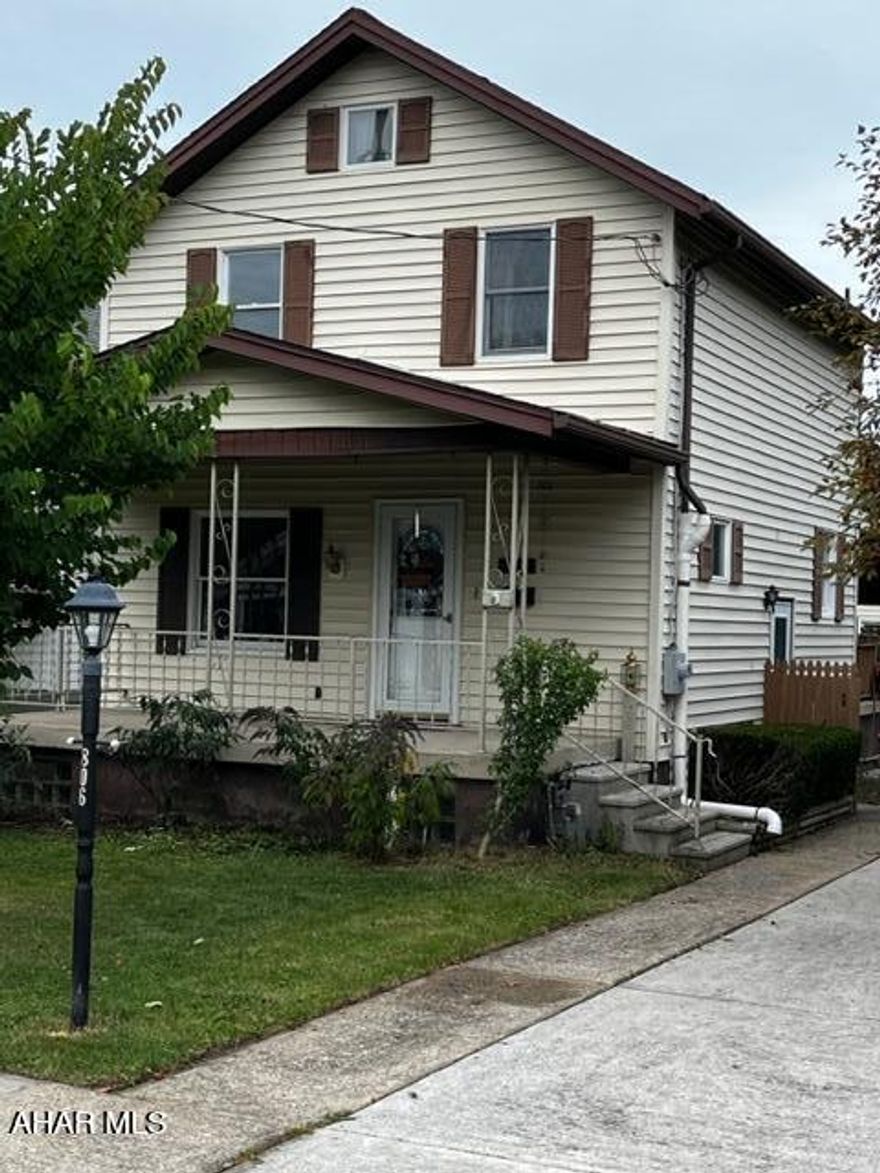 Cute as a button starter home in Hollidaysburg Borough...well maintained, beautiful original hardwood, luxury vinyl in the TWO updated full baths, kitchen and mudroom, a smaller potential 3rd bedroom/office/nursery on the second floor. Great covered outdoor patio space, extra off-street parking, garage and huge shed. Lovely neighborhood with easy access to town, shopping, and major highways, central air, keyless entry, washer/dryer and more.