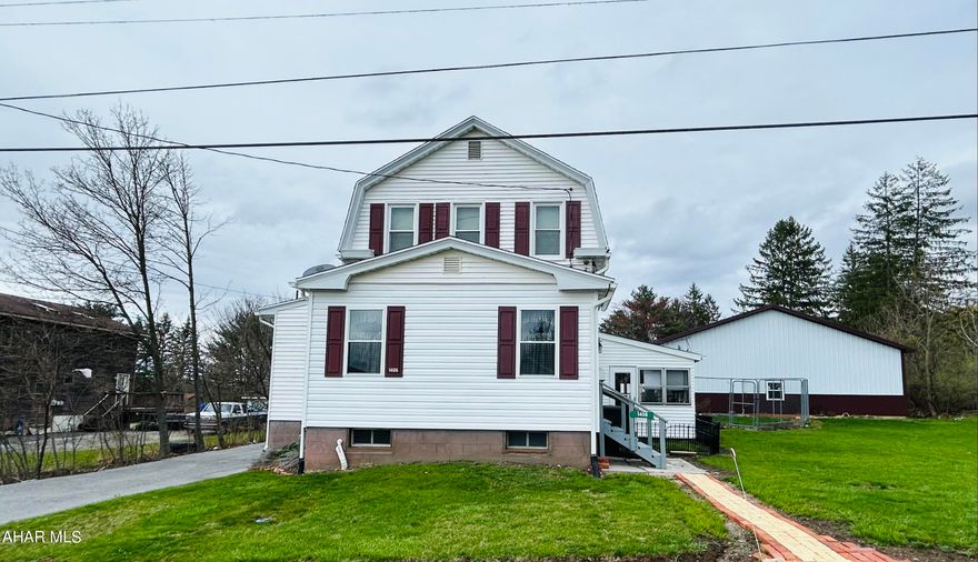 Looking for a quiet neighborhood, to have land and plenty of room to enjoy your hobbies and  the outdoors, then this is the house for you!  House is on just under 1 acre, has a 40x60 ft. garage that owner has had up to 9 cars in! Outdoor covered patio, 2 sheds, sunroom, updated kitchen, 3 mini splits in kitchen and bedroom, beautiful hardwood floors, first floor laundry, and exposed wood ceilings! This house and property is full of charm and character.  It is well maintained with many updates, and waiting for you to make it your own.