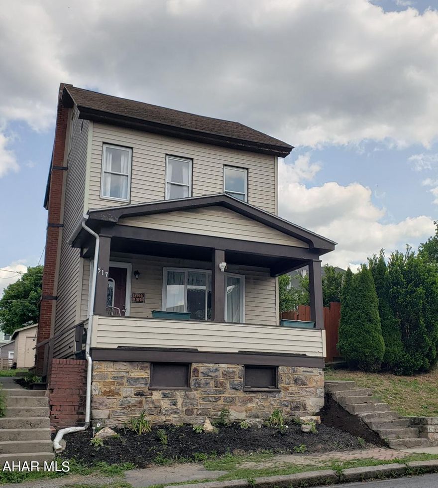 Remodeled 3-bedroom vinyl-sided home + finished attic, living room with stone faced fireplace for electric logs, new furnace 2022, modern Kitchen & Bath, newer shingle roof, detached 2-car garage + off street parking. List of new improvements attached.  J-617