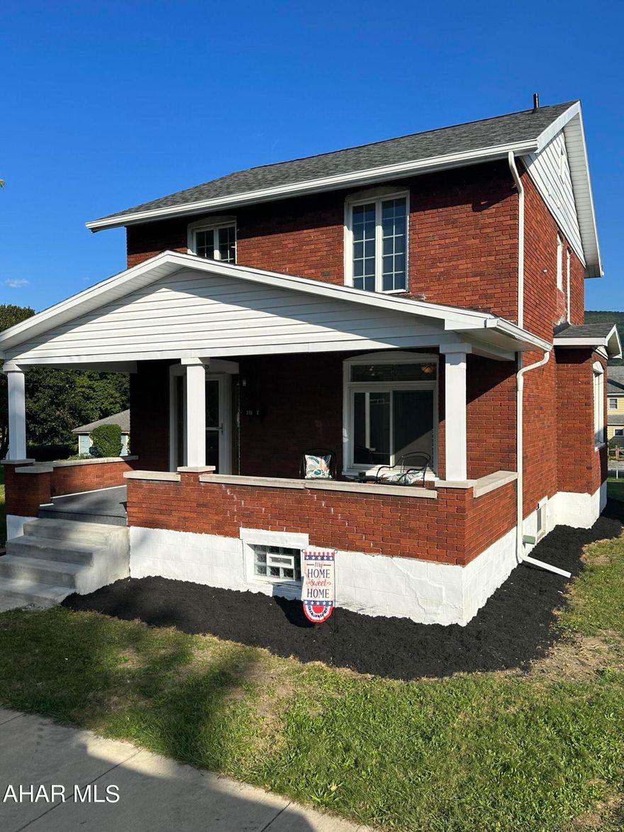 This updated Traditional home features gorgeous finishes inside. Ample counterspace and an island provide for easy meal preparation and entertaining. Both bedrooms can accommodate plenty of furniture. A bonus feature is second floor laundry. The bathroom boasts custom tiled shower walls. Enjoy time on your expansive covered front porch on a dead end street chatting with neighbors or guests. More than enough parking in the  detached one car garage or the off street parking.