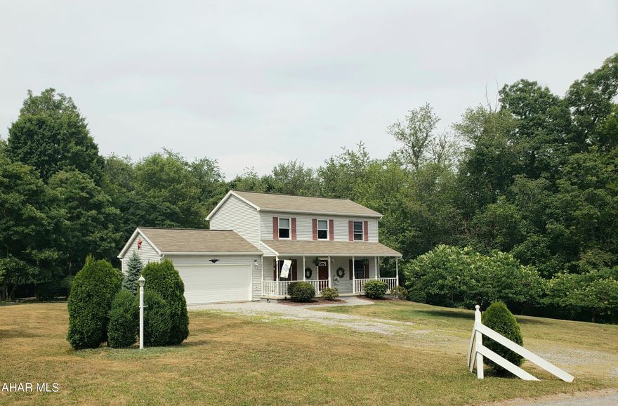 Beautiful location in the Frosty Hollow Area. 3-bedroom 1.5 bath 2-story vinyl-sided home, with 2 finished rooms in the walkout basement, nice back deck, 2-car garage and 2 sheds on approx 2 acres. $289,900 J-654