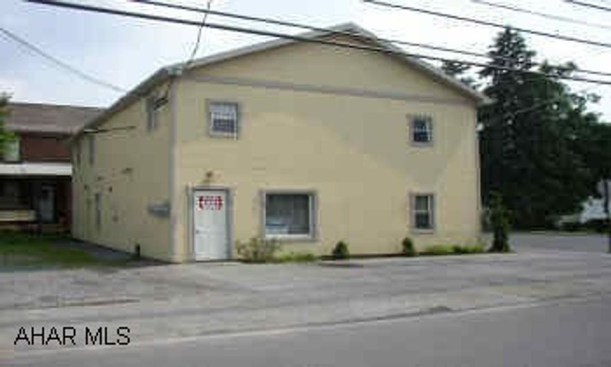 MULTI-UNIT IN THE BOROUGH OF HOLLIDAYSBURG.  ALL SEPARATE UTILITIES FOR EACH UNIT.  1ST FLOOR APTS. HAVE CENTRAL AIR.  2ND FLOOR IS BASEBOARD ELECTRIC.  CONTACT SUSAN ABOUT SHOWING.