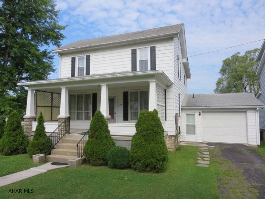 Well built 3 bedroom, 1.5 bath home situated on over 5 acres in Manns Choice Borough. Large relaxing front porch. Includes all appliances, hardwood floors throughout most of home. One car attached garage and storage shed. New roof being installed.