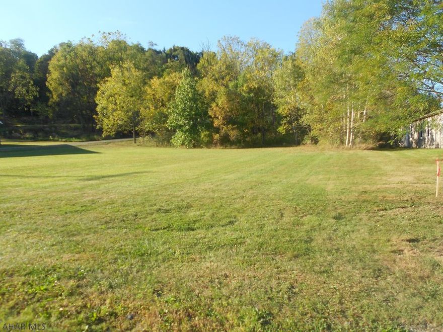 In town corner lot that has just been surveyed. 0.91 acres with road frontage on 3 sides. Buyer would need to get water tap from Borough and sewer tap from Township. Use your imagination on this one, lots of possibilities!
