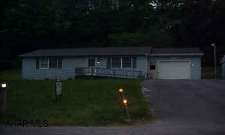 2 bedroom ranch home with 1 car garage.