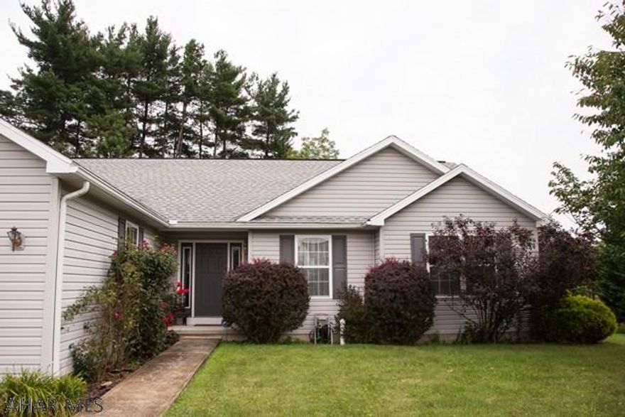 Beautiful 2001 S&A single floor home with full basement conveniently located between Altoona and State College. Easy access to all major roadways. Enjoy relaxing in the Jacuzzi! Three bedrooms and two full bathrooms with single floor living with the added bonus of a full, partially finished basement that has a pellet stove. Heat pump keeps the home warm in the winter and central air keeps it cool in the summer!  This single owner home will not last! Call the listing office for your private tour today!