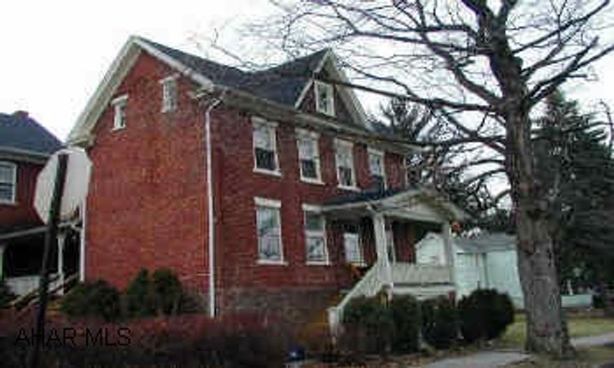 Possible delayed possession.  Wonderful brick home in Hollidaysburg.  Private Porch, side yard - 3 bdrms, walk up attic, Lg kitchen, Lg basement for storage.  Longer elementary. 2nf Floor Laundry,5-yr Old Roof, Water Tank 2-years.  Possible delayed possession.  Wonderful brick home in Hollidaysburg.  Private Porch (porch wall is the only common wall to attach bldg.  None of the house walls are common walls.)  Private side yard - 3 Bdrms - Walk up attic - Lg kitchen - Lg basement for storage.  Longer elementary - 4 blocks from Jr. High.  Move in and feel at home.  See pictures.  Call Dee 934-3054.