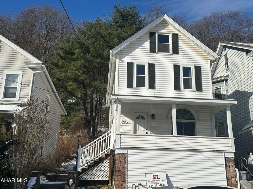 Updated two story home in the Tyrone Borough. Move right in to this three bedroom home that has been completely redone inside with a new kitchen, bath, flooring, roof, plumbing, electric service, furnace & central air.