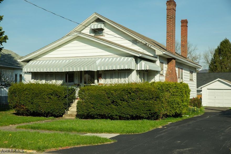 Conveniently located near the PSU Altoona Campus, this 2 bedroom home sits on a large lot with a garage. The home needs TLC but has solid bones and is waiting for your updates.  Great location and priced to sell.  Contact the listing agent for your personal tour today!