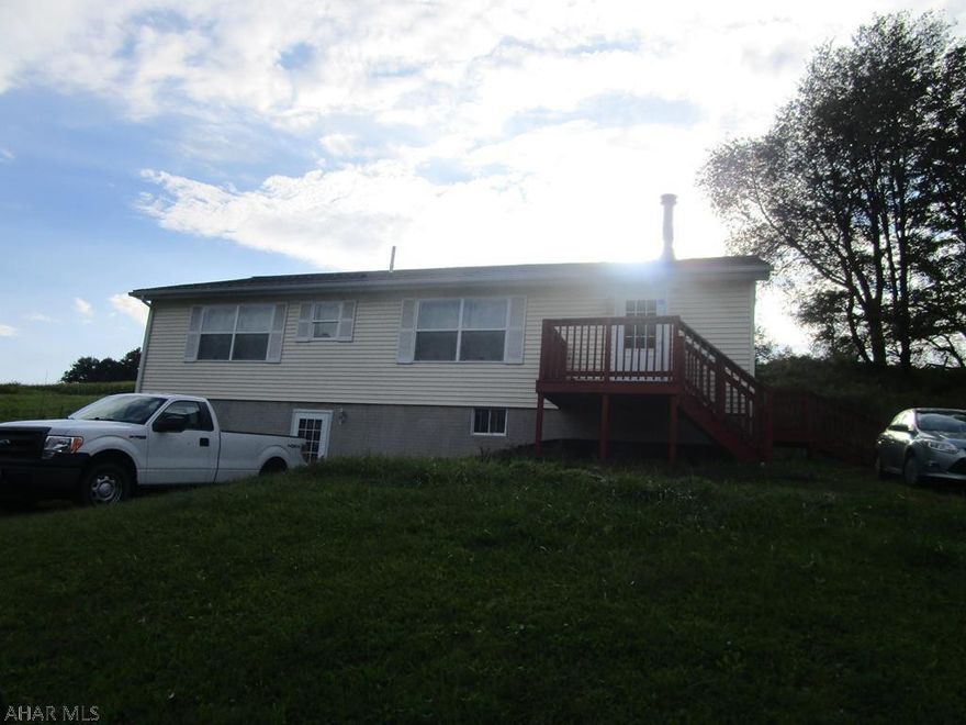 2007 modular home with superior wall foundation on 100 acres. Home features large kitchen, dining area, living room with fireplace, and two baths. The basement is full with concrete floor and good ceiling height. The acreage is mostly wooded with about 20 acres tillable. Hard road frontage on Trout Road. Free gas to the house. Oil/Gas/Minerals reserved.   House cannot be shown until seller vacates  (10/15)