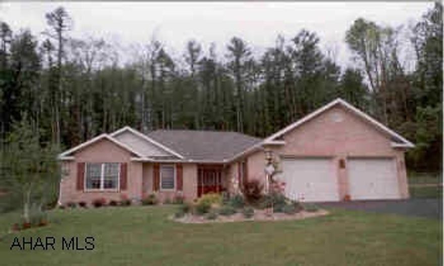 One story, one acre, 2 gas fireplaces, 2 car garage.  Extremely exceptional inside, 9 rooms, including sunroom, finished basement.  A must see!