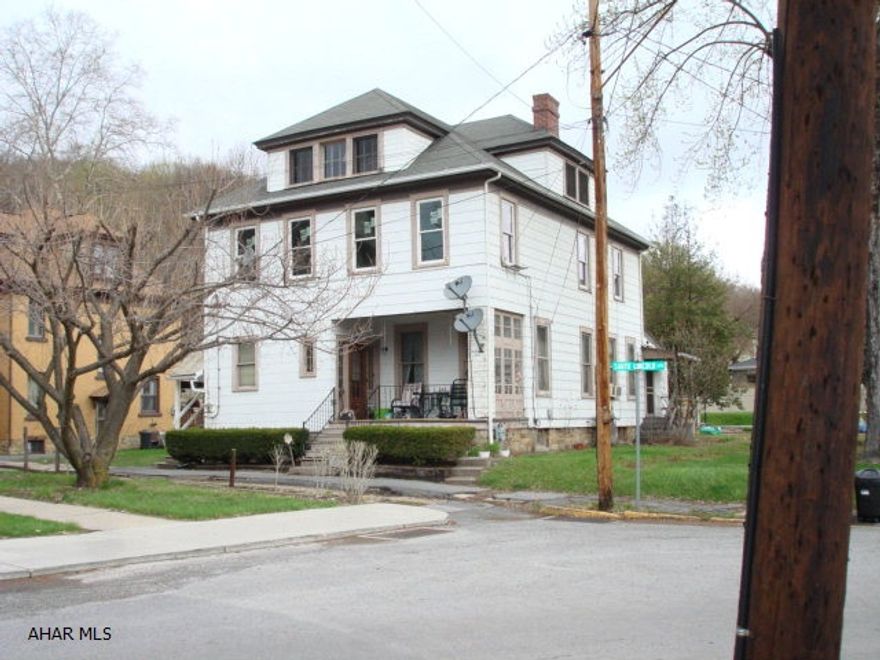 Triplex -  1st flr. unit rents for $609, 2nd flr. unit is being renovated due to a recent kitchen grease fire.  Will be all new inside - rents for $500, 3rd flr. unit rents for $315.  Landlord pays all utilities.  Property is in very good condition with ample room sizes.  Good rental history