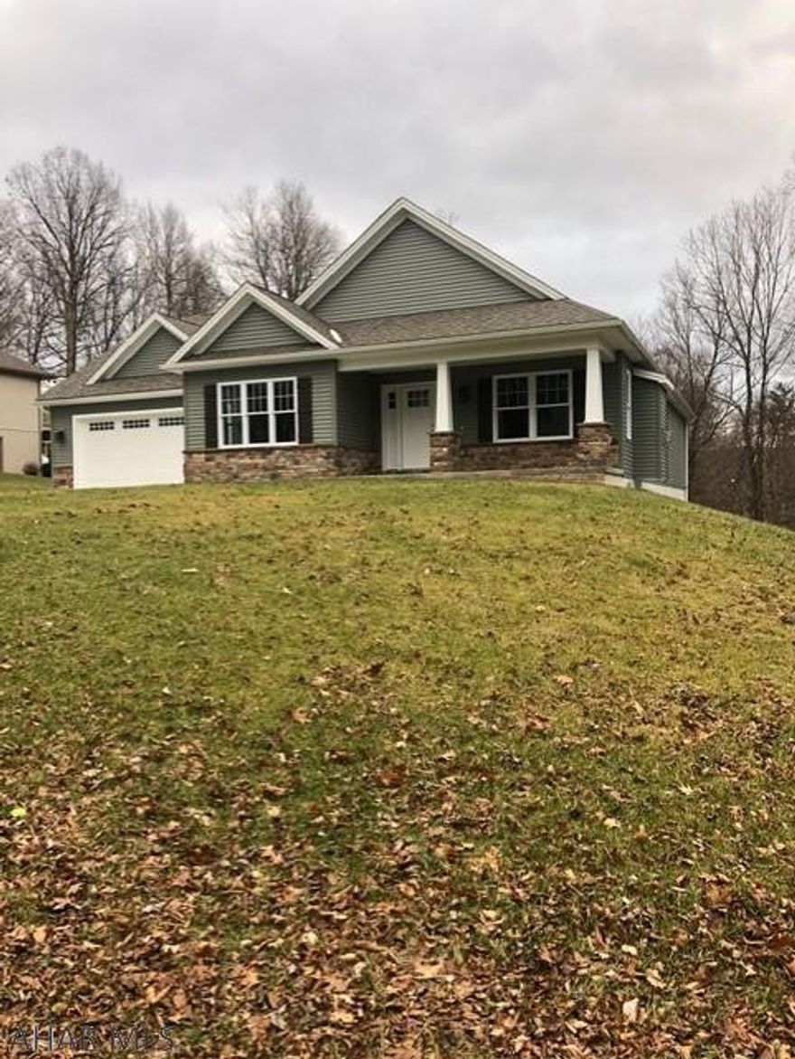 Elegance through-out this amazing ranch home. Extra touches in every room. Open concept kitchen, dining and living room that has a inviting propane stacked stone fireplace. Master bedroom with master bath and 2 other bedrooms with another full bath. Walk in from the over sized finished 2 car garage to the mudroom/laundry room. Rear covered patio off the back of garage. Lower level or basement has 2 utility rooms plus a finished family room that leads to a lower rear patio. 4th bedroom and full bath make it complete. House has superior products inside and out and was built by Greg Dempsie, one of the areas quality builders. So if you are looking for brand new just waiting for you, look no further!