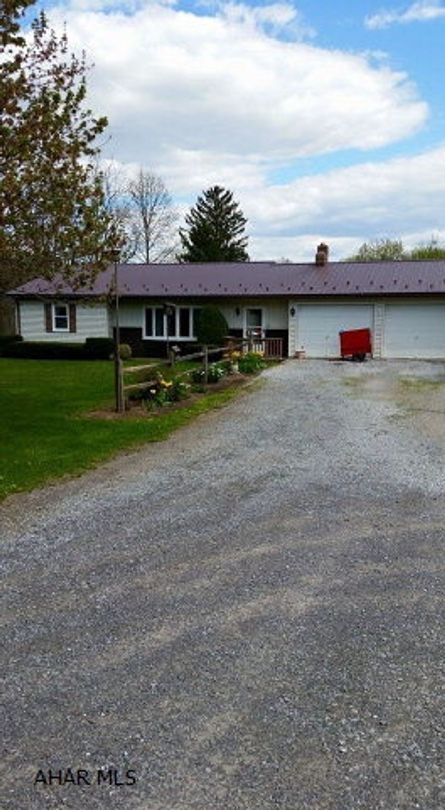 Well maintained ranch home on 7.1 acres in Spring Cove School District. Property features a large front yard and wooded backyard, 2 car attached garage and 2 car detached garage, central vacuum, and a partially finished basement with workshop. Third bedroom could be finished in the basement, basement is heated. Don't miss this one! Call today for your showing.