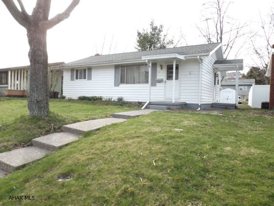 One story living close to campus.  Hardwood floors.  Attic access through living room closet.  Basement could be finished.  Level lot with shed.  Covered stoop in front and on side.