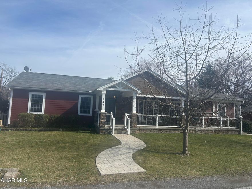 Spacious 5-bedroom, 3-bath ranch offering plenty of room inside and out! Enjoy relaxing on the beautiful covered front porch and take advantage of the versatile layout featuring two living rooms, perfect for entertaining or additional family space. The home also includes a 1-car garage with additional off-street parking for convenience. Step outside to a fenced-in yard complete with an above-ground pool, large composite deck, and an additional outbuilding featuring a hot tub, creating the perfect space for relaxing or hosting guests. A great property offering comfort, space and excellent outdoor amenities!