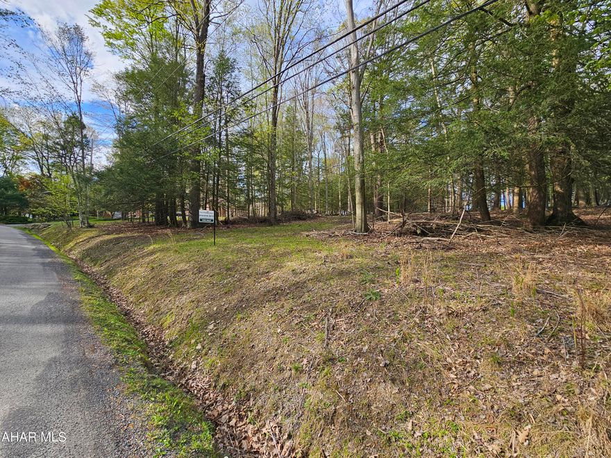 Large 1.16 acre residential lot inside Glendale Yearound. Lot is partially cleared. Has a gentle slope. Very close to pool area. 
Water and sewer taps are paid. Glendale Yearound is a gated community located minutes from Glendale Lake and Prince Gallitzin State Park.
