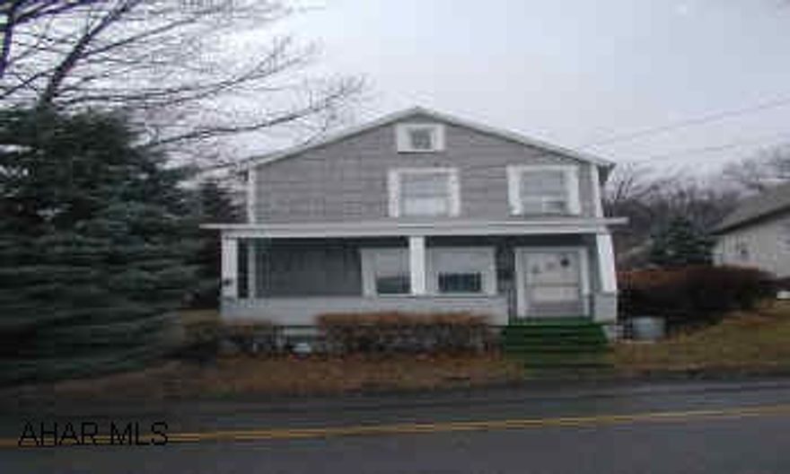 Grey insulbrick sided  house, 2 bedrooms, kitchen, 1 BA, large family room or split family room, dining room, 2 porches, nice size lot, 2 car black top driveway. Cozy 2 bedroom home, great for someone starting out or someone with dogs, nice private backyard  with 2 car blacktop driveway in back.  Offers considered.