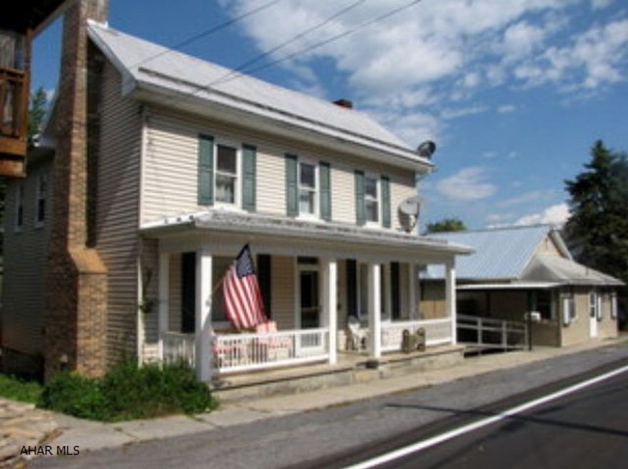 Lots of possibilities!  A 3 BR, 2 BA home with large 20x16 covered deck and 32x16 inground pool.  Plus! Almost 2 acres of fenced pasture for horses, etc.  Or business opportunity using commercial store and land - nursery, floral, landscaping, gift shop, etc. Large front porch. Brick fireplace and wainscot in LR.  Beams in family room area.  Solid oak custom cabinets in this kitchen with 2 workcenters - the prep, clean up area and cooking, baking area.  New thermopane tilt-in windows and sliding glass door to deck. Three heat pumps - DR, FR, MBR. 20x20 picnic pavillion.  Pool has 3 covers, an Aquabot, diving board and stairs. Whole property is fenced.  Two-car garage. 40x25 commercial bldg is currently rented at $275/mo - has its own AC, furnace, water, counter w/sink and display shelving.