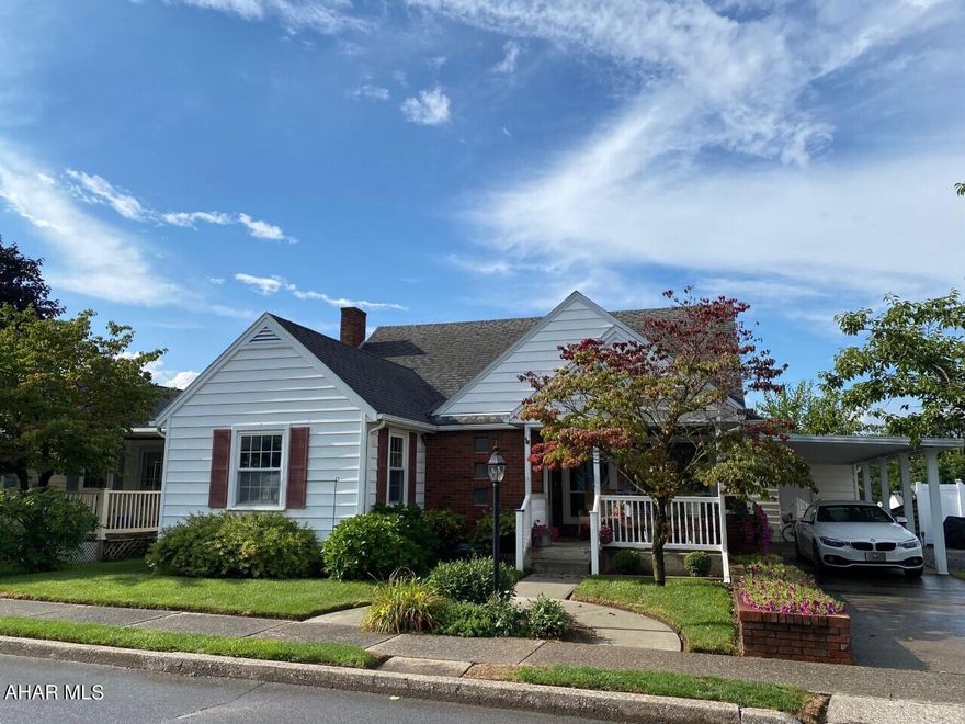 Open House on Sunday, September 25th, from 1pm to 3pm- Beautiful 1 1/2 story home in Roaring Spring Boro- you'll love spending your fall evenings on the front porch or on the patio in the fenced in back yard, large open living/dining area, hardwood floors, main floor bedroom and full bath, partially finished basement, attached carport has room for 2 or 3 cars, shed