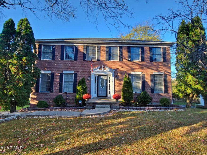 Penn Farms - Stately brick colonial 2 story with 4 large bedrooms.  The large entry way offers a large closet for storage and opens to the large family room and living room which can be separated with glass French doors.  The family room is off the kitchen and has a gas fireplace, recessed lights and hardwood floors.  Enjoy meals in the large formal dining room.  The island kitchen is trimmed in granite and newer stainless steel appliances.  Conveniently located on the main floor, the laundry room is fully of storage cabinetry and a 1/2 bath.  The master bedroom is large with a furnished walk-in closet, and a tile master bath.  The lower level of the home features a 1/2 bath and family/game room that walks out to a covered patio which is perfect for watching wildlife come into the back yard lined with trees.  Spend time gardening in the back yard under the pergola.  Sale is contingent upon the sellers finding suitable housing.