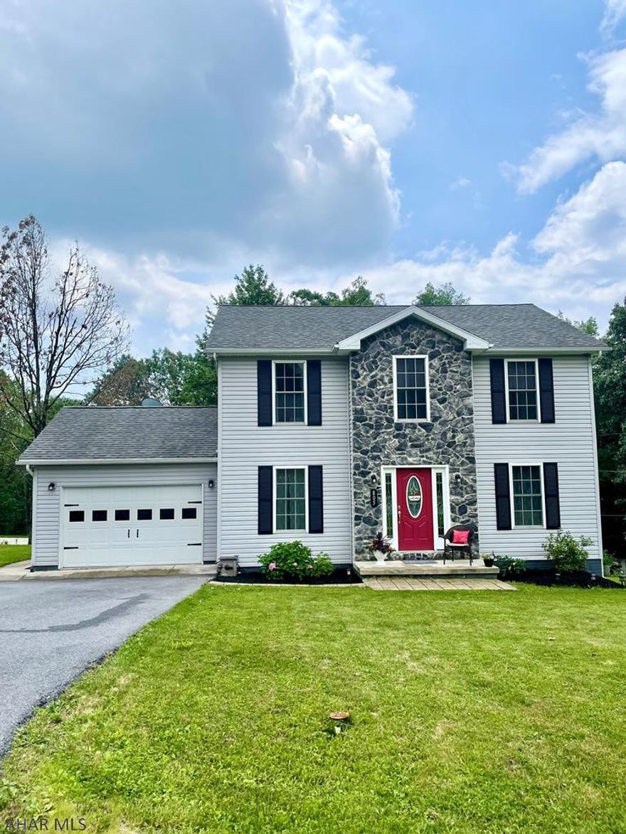 Check out the curb appeal & desirable layout of this beautifully maintained 2-story home in a quiet neighborhood in the outskirts of Altoona. This home features 3 bedrooms, 2 full baths, 2 1/2 baths - including a large master bedroom with spacious master bathroom. Open concept from kitchen to living room with access to the large back deck from the kitchen with a nice size yard. Fully finished basement with a half bath and built-in bar perfect for entertaining your guests. Brand new efficient heat pump/AC unit installed in September 2020, newer laminate/vinyl plank flooring throughout, and a radon system in the basement utility room. Schedule your showing before it's gone!
