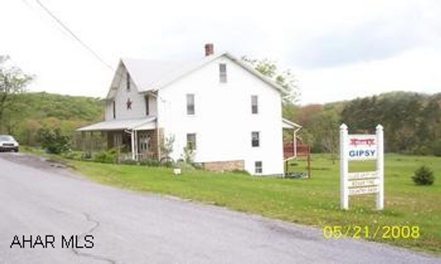 Village of Gipsy, INDIANA CO. MONTGOMERY TWP Remodeled 2 story,  roof, wiring , windows, interior walls, floors, well, furnace 2004.  7ACRES GREAT FOR HORSES,  EXCELLENT HUNTING & FISHING AREA