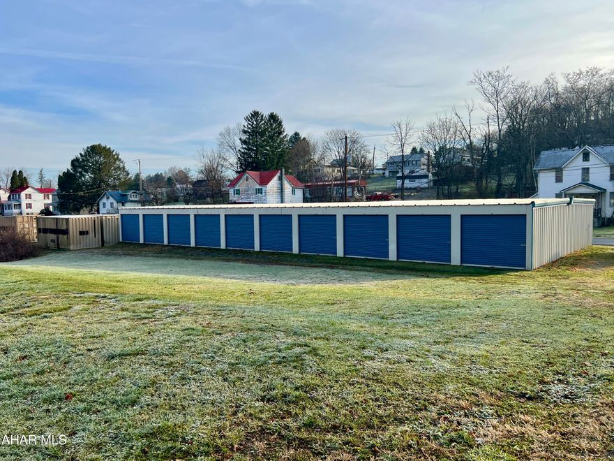 40'x100' Metal Self Storage Building with 20 units. Sale will also include 7 shipping containers currently being used as additional self storage units.
