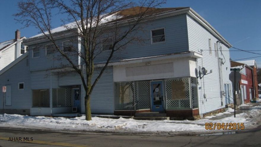 Former Thrift Shop. Could be 3 store fronts, rear storage garage, and two 2nd floor apts. A lot for the price.