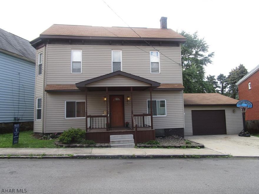First floor totally remodeled down to the studs. First floor 1/2 bath & laundry. New hickory eat in kitchen. Fenced in yard, above ground pool. Nice back deck. 1 attached garage & 1 detached garage.