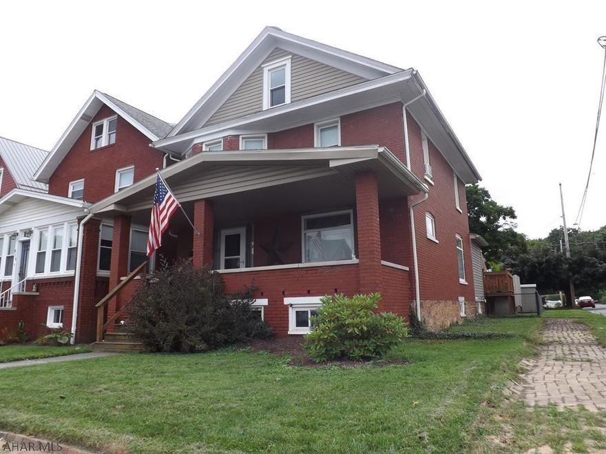 Fall in love with this tastefully updated Brick beauty within walking distance to Penn State Altoona Campus, the Juniata Memorial Spray Park & Mama Randazzo's.  Enjoy the private deck and heated above ground swimming pool while being close to all the amenities of the city.  Beautiful hardwood floors, a full bathroom on every floor, large master bedroom and a 1st floor laundry room complete this gem in the city.