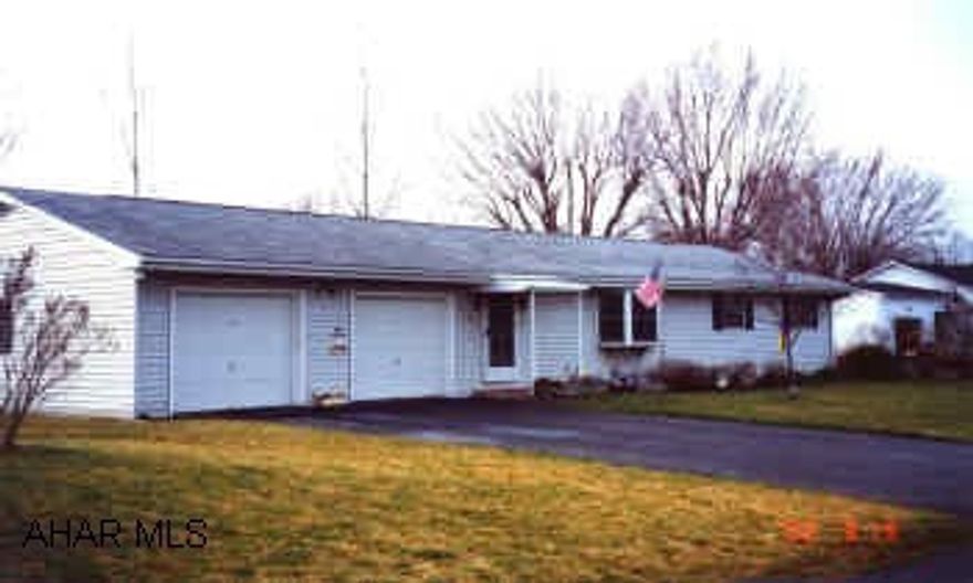 Pleasant Valley.  Extra nice 3 bedroom rancher with 3 1/2 baths and attached 2 car garage.  Large lot and many amenities. This home has some great features including central air, lots of closets, large shed in yard, closed in patio in rear, first floor laundry room, ceiling fans in most rooms, work shop in basement and gutter guards.