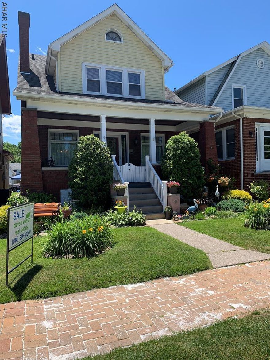 Beautiful well-maintained home on Broadway! New roof in 2014. New bathroom in 2018. Kitchen renovation in 2014. Fenced backyard with everything you want for outdoor entertaining! Pool, decks, paved sitting area, closable area (for use during inclement weather). Garage currently used as a workshop and storage area, but can comfortably hold your car. Lovely front porch for relaxing. Ready and waiting for you!