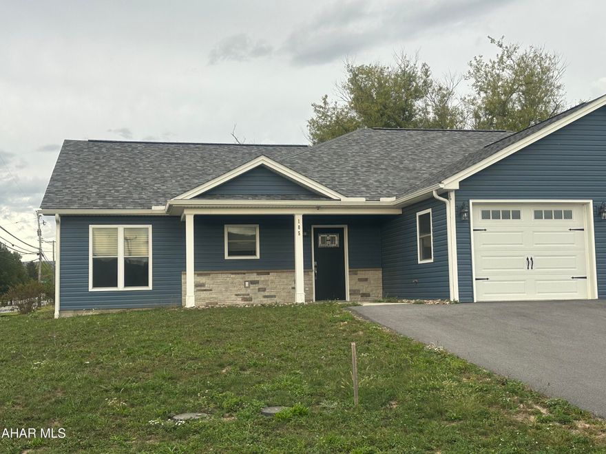 Check out this beautiful one level with no steps, open floor plan, custom blinds, two tone blue and gray kitchen cabinets with center island, granite countertops, undermount stainless sink and brushed nickel faucet and hardware, new stainless kitchen appliances, recessed LED lights throughout the home, vaulted ceilings in the dining area and living room, owner bedroom with walk-in closet and full bath, laundry room with washer/dryer and shelving, covered rear porch, attached one car garage, enjoy independent living with no maintenance fees, energy efficient electric heat pump with central air