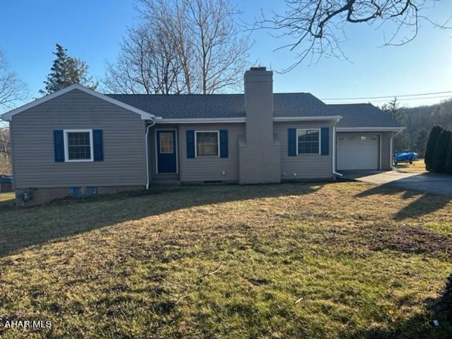 Totally Newly  Renovated 3 Bedroom 1 Bath Rancher in Hollidaysburg School District ,New Kitchen with Granite Counter Tops and All New  Appliances ,New Full  Bath ,New Windows,New Roof ,New Natural gas Line from street with New Furnace and A/C .Refinished Hardwood Floor Throughout ,Open concept to Living Room and Dining Room,All on 1 Acre of land Schedule your showing soon this won't last !