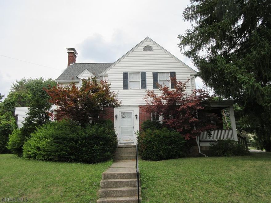 Pleasant Valley area nice 2 story brick close to BG school, convenient to I-99, shopping and more! Large living room with fireplace and hardwood floors, formal dining room and eat-in kitchen. 3 nice sized bedrooms and bath upstairs. 2 car detached garage with income producing tenant occupied apartment above. Apartment includes 2 BR, LR, Eat-in KT, Fam Rm, 2 BTHS plus 1 car garage. Separate furnace, water, electric and tenant pays all utilities at $525 per month rent. Updated roofs on both structures. House has updated furnace.