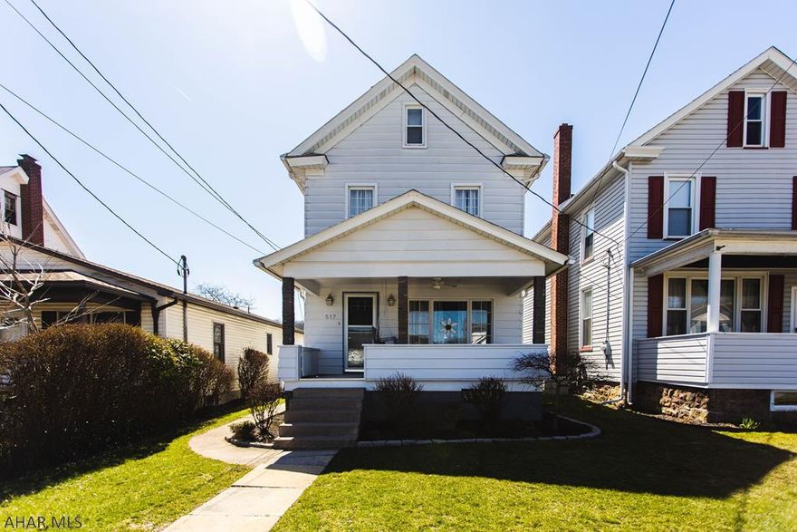 Cozy, well kept 3 bedroom, 1 bath house in the heart of Tyrone. 1 car garage with off street parking. Fenced in backyard. Covered front porch. First floor laundry. Central AC.