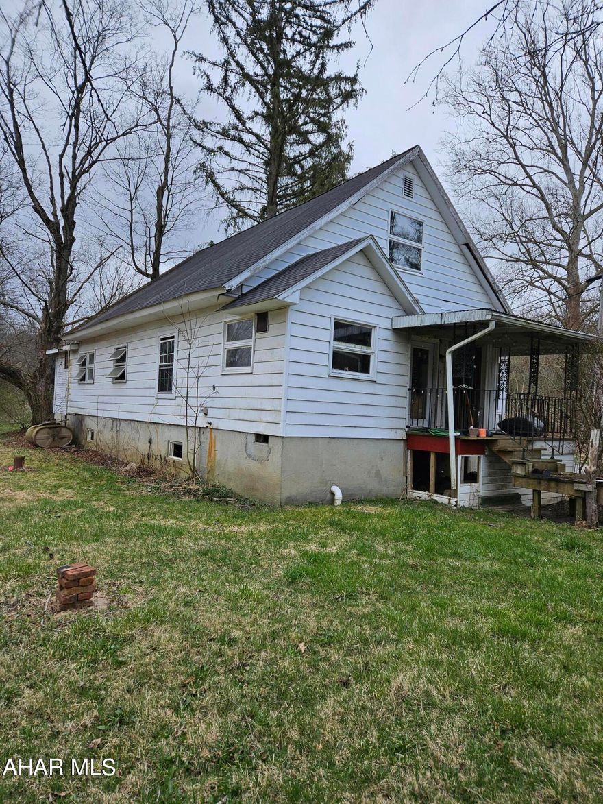 Come check out this beautiful .6 acres along the Juniata River. A nearly 1300 sq ft 2 story home that is gutted and ready for you to make your own, along with a detached 2 car garage with second floor to store all your toys!