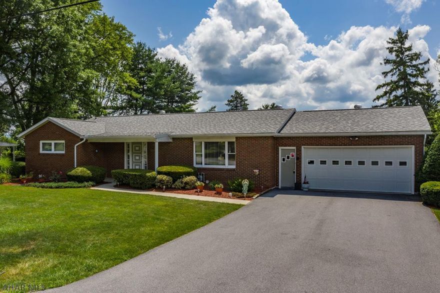 Super Solid 3BR/2.5BA Brick Ranch off of Sylvan Heights Dr in Hollidaysburg is a must see. Beautiful hardwood floors throughout main floor (some under carpet). Finished basement with wet bar and bonus rooms for office space and storage. One of the rooms was used as a bedroom. Relax sitting on the front porch in a quiet neighborhood or enjoy eating outside on the back covered deck looking out onto the flat spacious yard. Home also offers 2 car garage, newer roof, newer central system and a large shed. Inside pix soon!