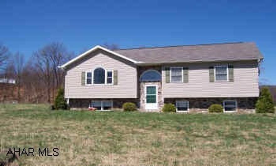 sold as is.See listing agent for addendum .Located on  Rt 550 from Tyrone towards Warrior's Mark.  Nice bilevel on 3.35 acres.